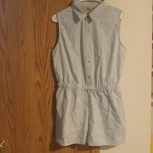 Sleeveless collared romper